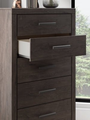 Prendonea Chest of Drawers - Dark Gray Accent Chest modern furniture Contempo Furniture