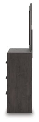 Prendonea Dresser and Mirror - Dark Gray Dresser &amp; Mirror modern furniture Contempo Furniture