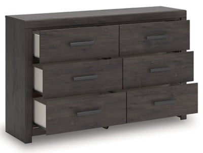 Prendonea Dresser - Dark Gray Dresser modern furniture Contempo Furniture
