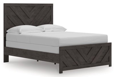Prendonea Full Panel Bed - Dark Gray Panel Bed modern furniture Contempo Furniture