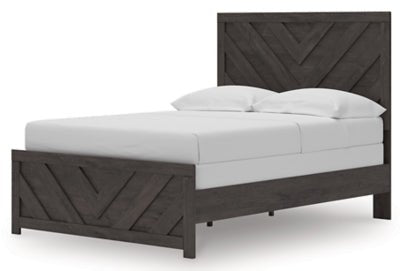 Prendonea Full Panel Bed - Dark Gray Panel Bed modern furniture Contempo Furniture