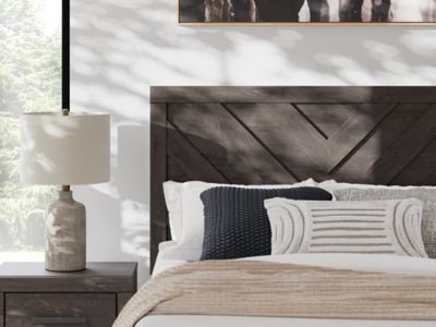 Prendonea Full Panel Bed - Dark Gray Panel Bed modern furniture Contempo Furniture