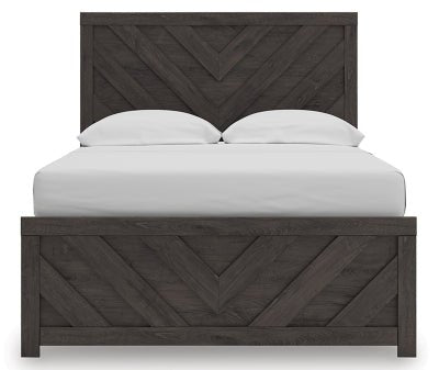 Prendonea Full Panel Bed - Dark Gray Panel Bed modern furniture Contempo Furniture