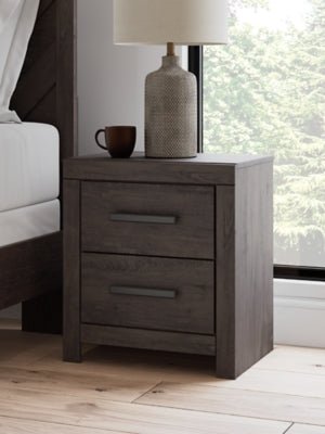 Prendonea Nightstand - Dark Gray Accent Nightstand modern furniture Contempo Furniture