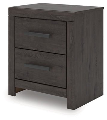Prendonea Nightstand - Dark Gray Accent Nightstand modern furniture Contempo Furniture
