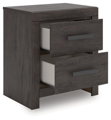 Prendonea Nightstand - Dark Gray Accent Nightstand modern furniture Contempo Furniture