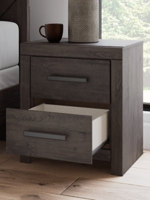 Prendonea Nightstand - Dark Gray Accent Nightstand modern furniture Contempo Furniture
