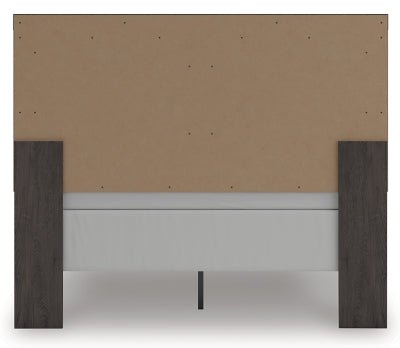 Prendonea Queen Panel Bed - Dark Gray Panel Bed modern furniture Contempo Furniture