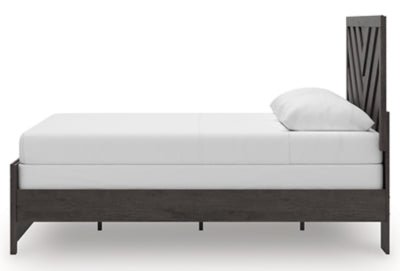 Prendonea Queen Panel Bed - Dark Gray Panel Bed modern furniture Contempo Furniture