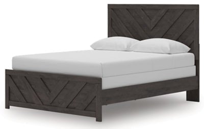 Prendonea Queen Panel Bed - Dark Gray Panel Bed modern furniture Contempo Furniture