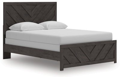 Prendonea Queen Panel Bed - Dark Gray Panel Bed modern furniture Contempo Furniture
