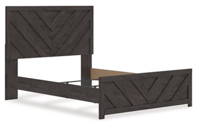 Prendonea Queen Panel Bed - Dark Gray Panel Bed modern furniture Contempo Furniture