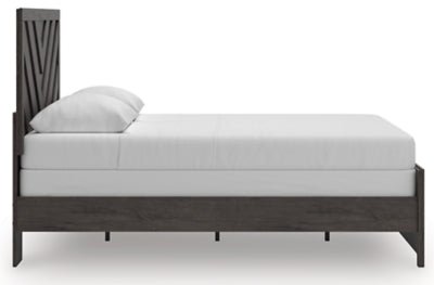 Prendonea Queen Panel Bed - Dark Gray Panel Bed modern furniture Contempo Furniture