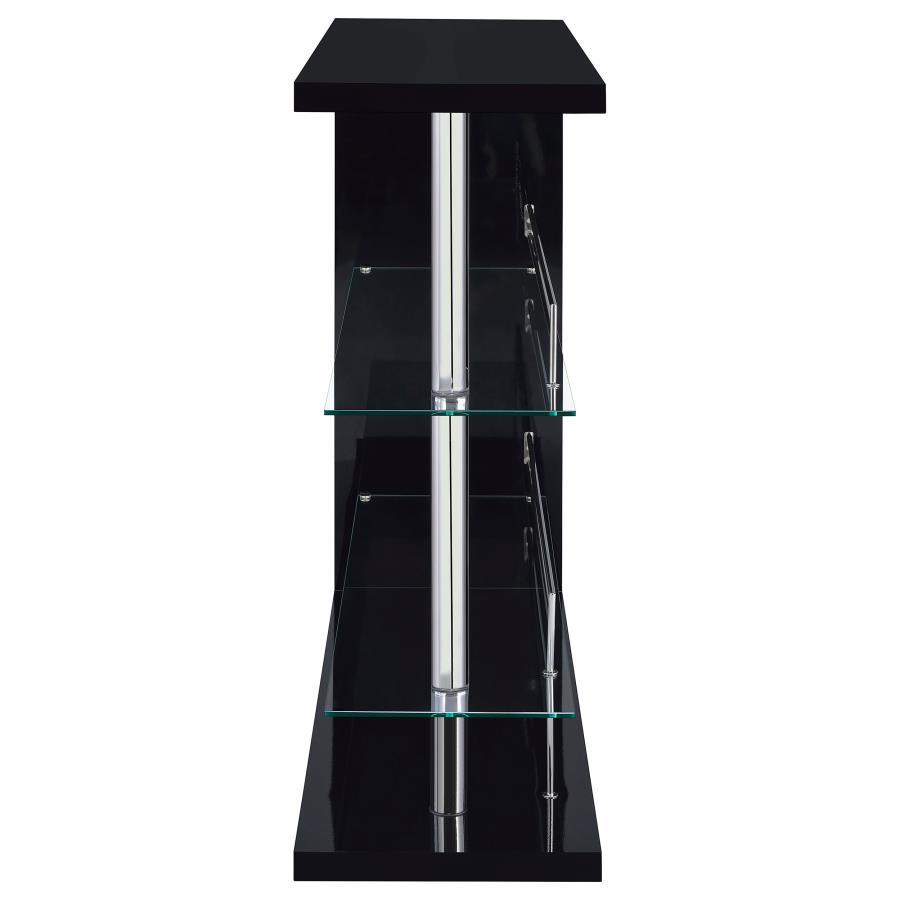 Prescott - Rectangular Home Wine Table - Black High Gloss Home Bars modern furniture Contempo Furniture