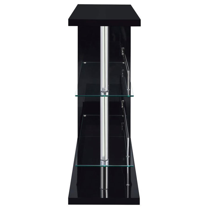Prescott - Rectangular Home Wine Table - Black High Gloss Home Bars modern furniture Contempo Furniture