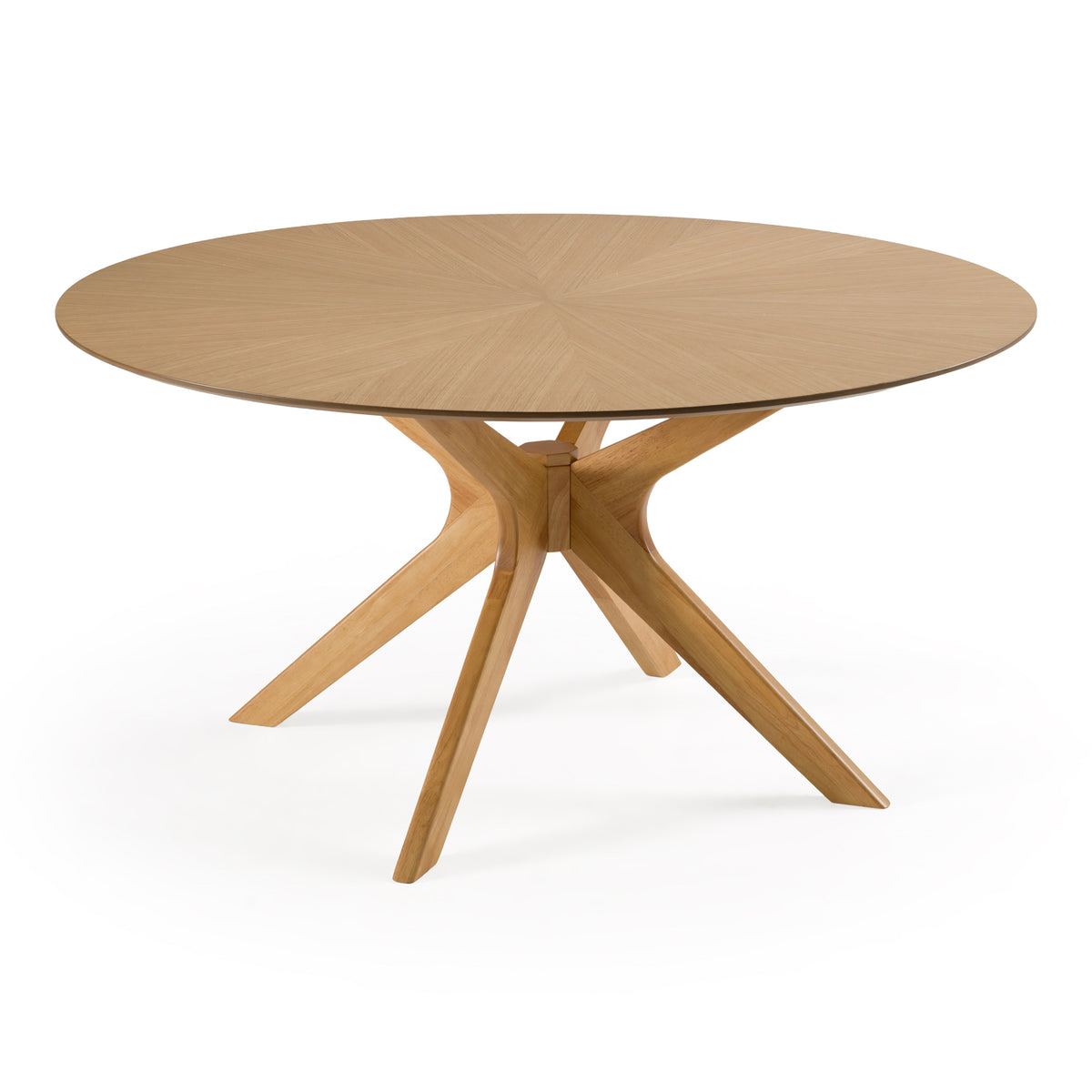 Prospect - Modern Round 59" Natural Oak Dining Table - View 2