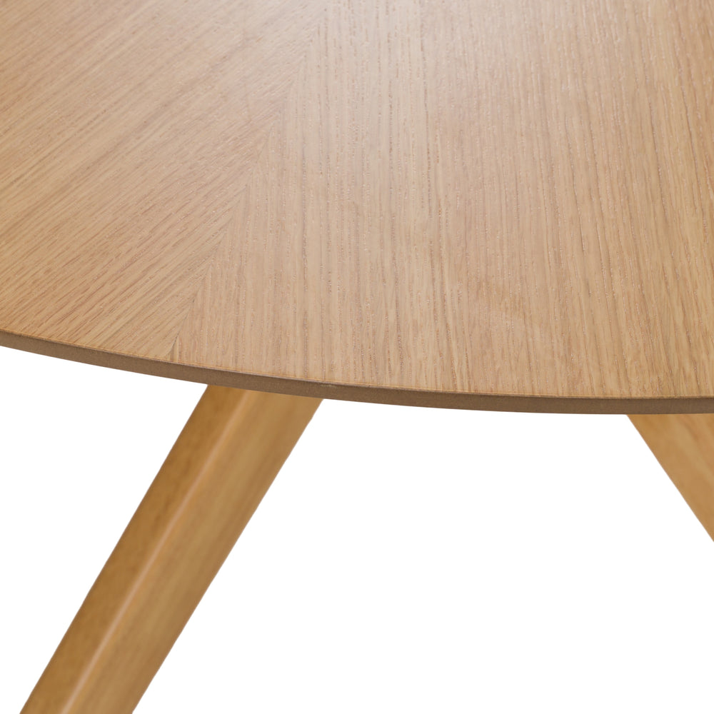 Prospect - Modern Round 59" Natural Oak Dining Table - View 3