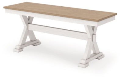 Purlaney 48" Dining Bench - White Dining Bench modern furniture Contempo Furniture
