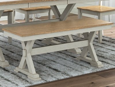 Purlaney 48" Dining Bench - White Dining Bench modern furniture Contempo Furniture
