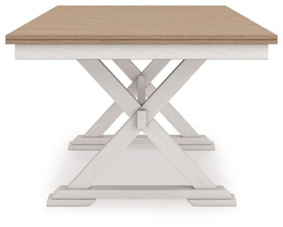 Purlaney Dining Butterfly Extension Table - White Dining Table with Extensions modern furniture Contempo Furniture