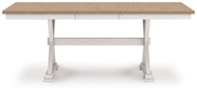 Purlaney Dining Butterfly Extension Table - White Dining Table with Extensions modern furniture Contempo Furniture