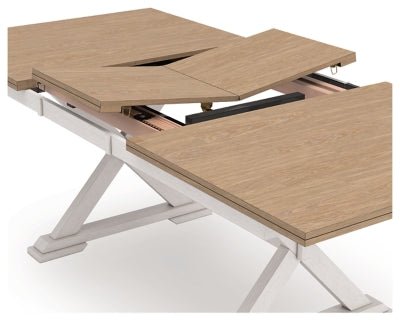 Purlaney Dining Butterfly Extension Table - White Dining Table with Extensions modern furniture Contempo Furniture