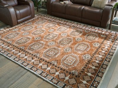 Qaabiz 7'8" x 10' Area Rug - Dark Brown Area Rug modern furniture Contempo Furniture