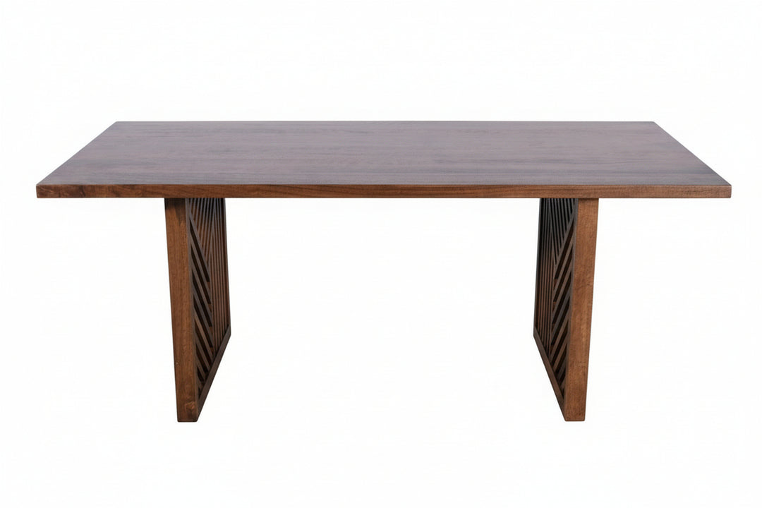 Modus Furniture Pgrr60 Fevano Solid Wood Rectangular Dining Table In Smoked Brown