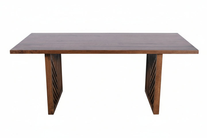 Modus Furniture Pgrr60 Fevano Solid Wood Rectangular Dining Table In Smoked Brown