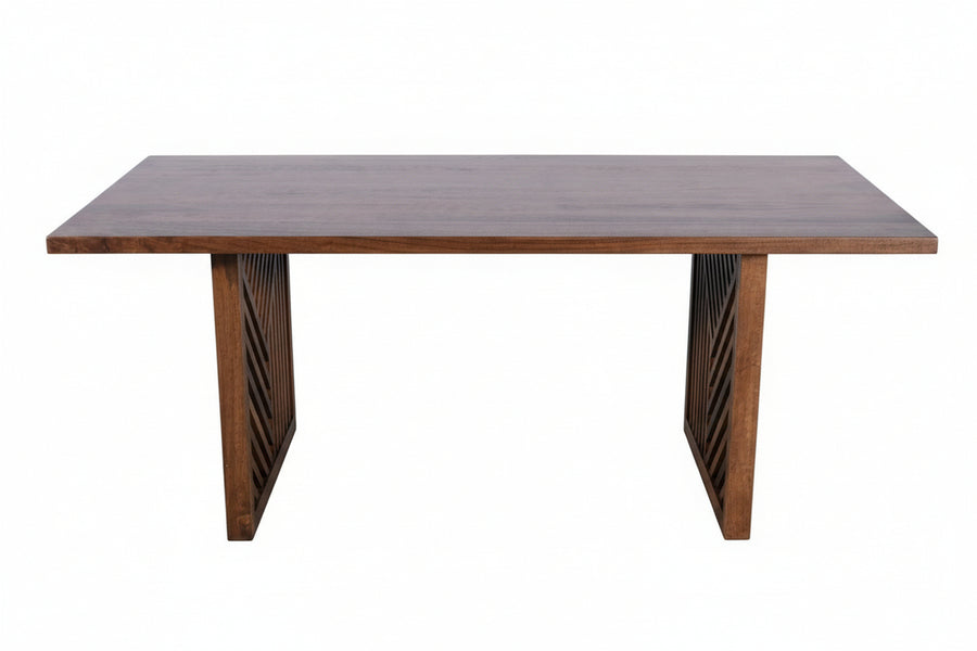 Modus Furniture Pgrr60 Fevano Solid Wood Rectangular Dining Table In Smoked Brown