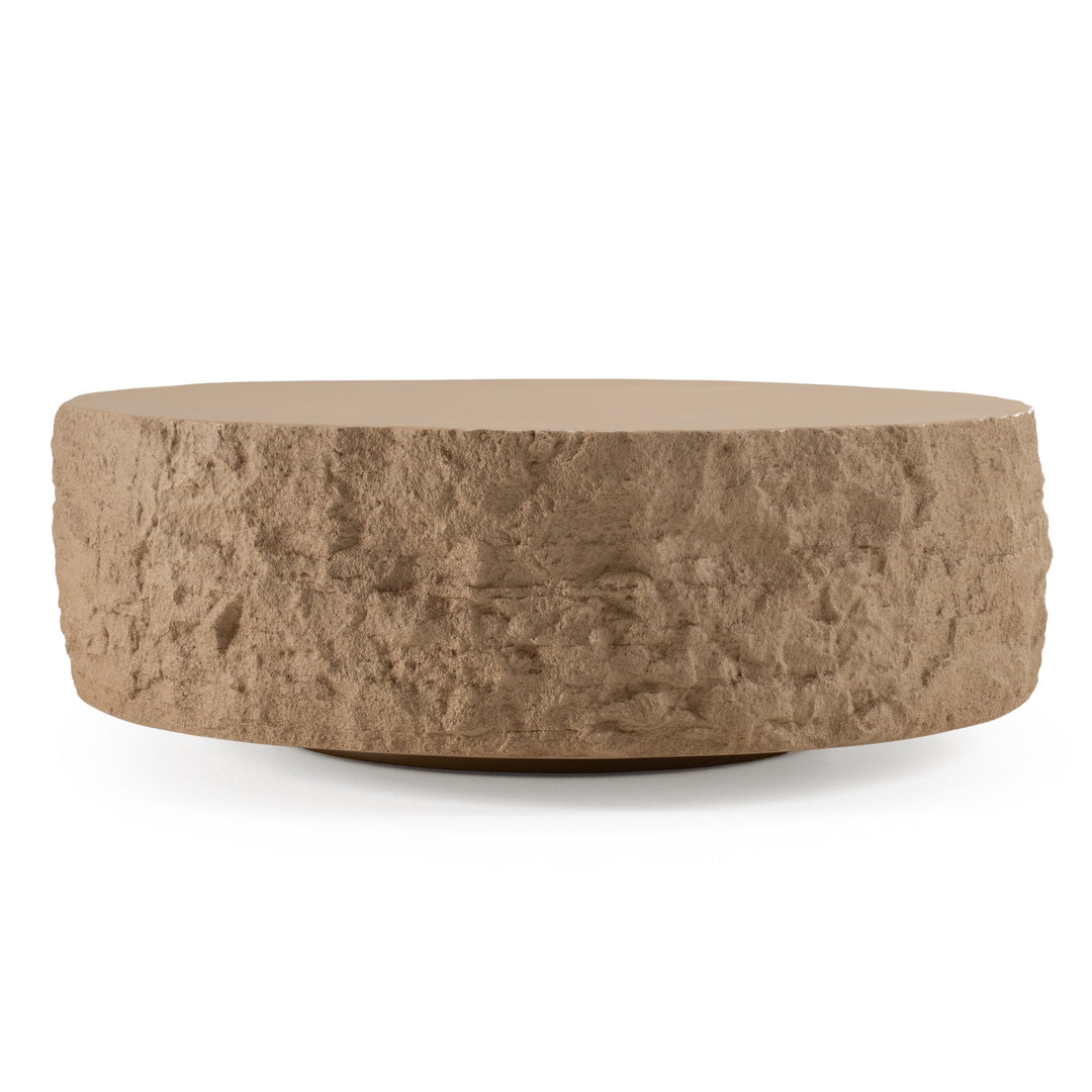 Quarry  Modern Beige Round Coffee Table