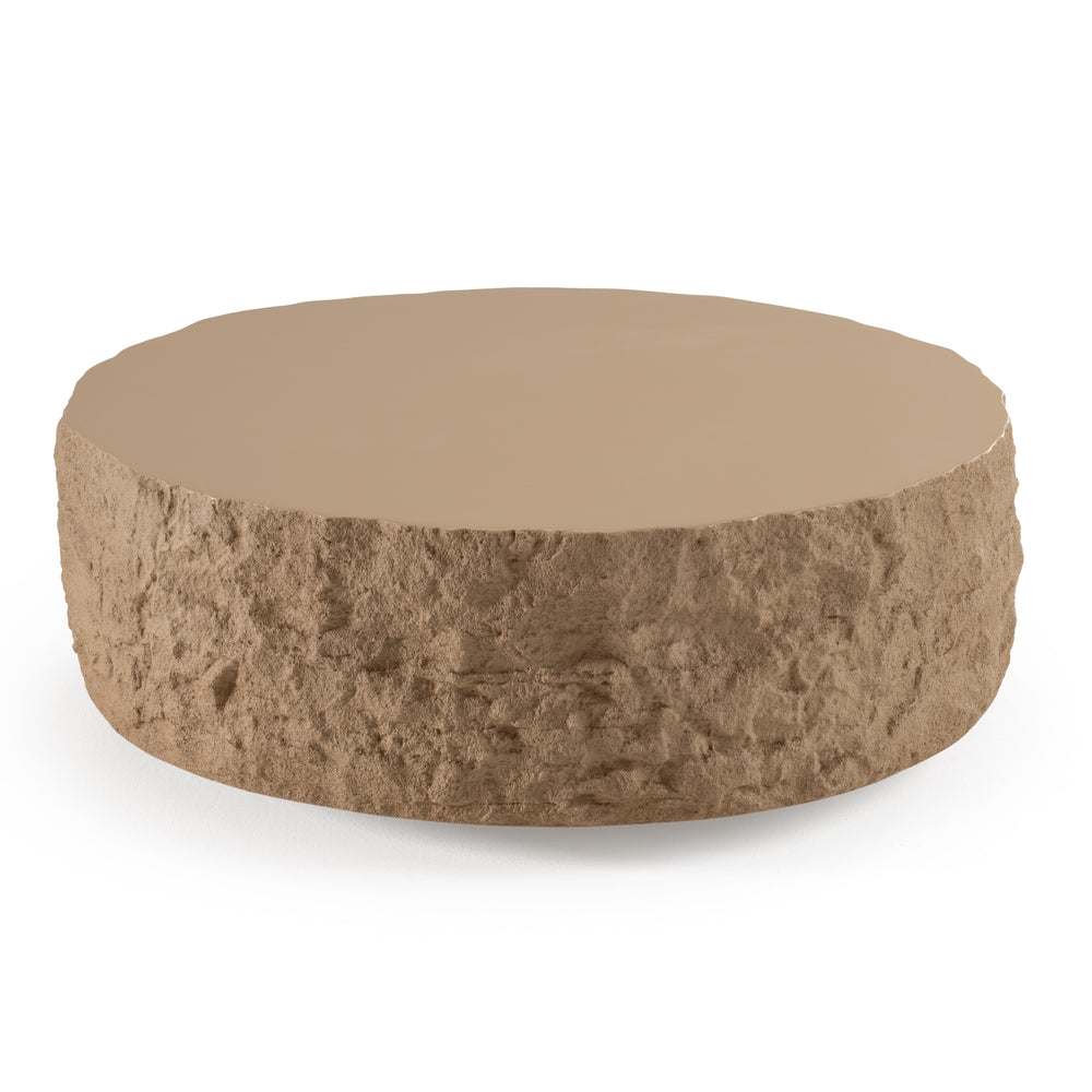 Quarry - Modern Beige Round Coffee Table - View 2