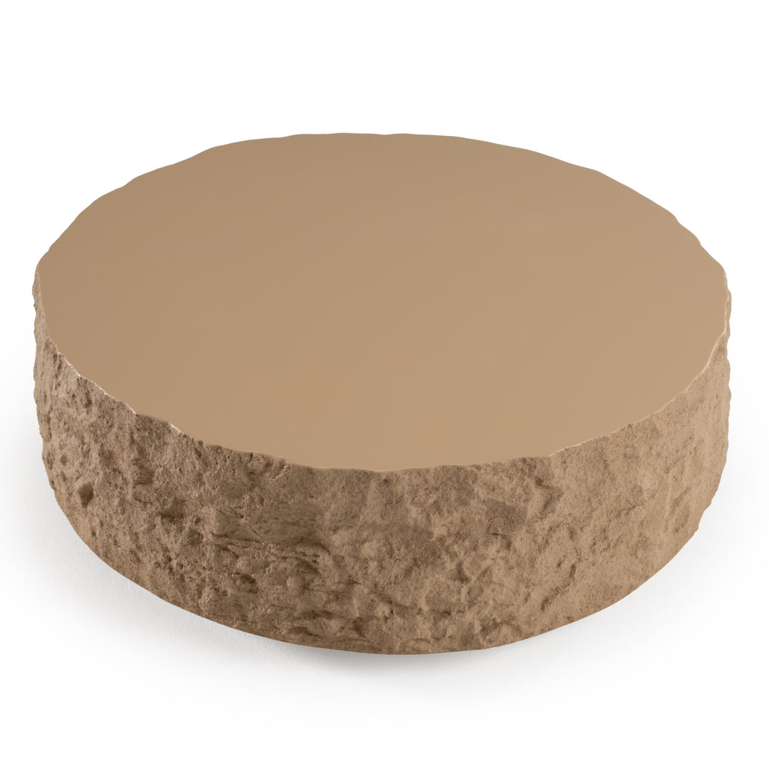 Quarry  Modern Beige Round Coffee Table