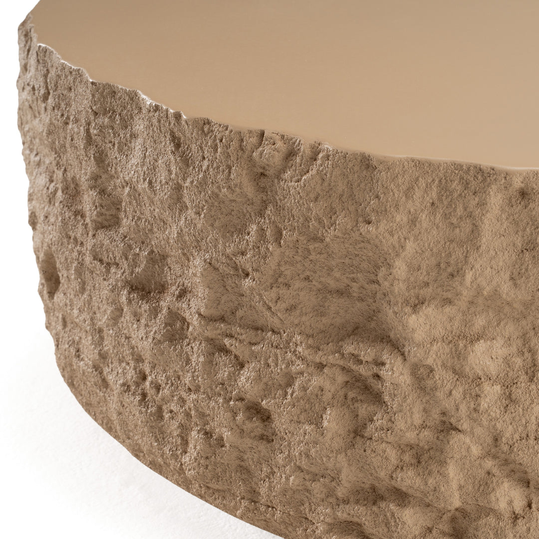 Quarry - Modern Beige Round Coffee Table