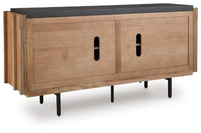 Quintavious Accent Cabinet - Light Brown Accent Cabinet modern furniture Contempo Furniture