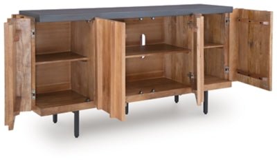 Quintavious Accent Cabinet - Light Brown Accent Cabinet modern furniture Contempo Furniture