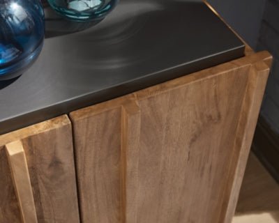 Quintavious Accent Cabinet - Light Brown Accent Cabinet modern furniture Contempo Furniture