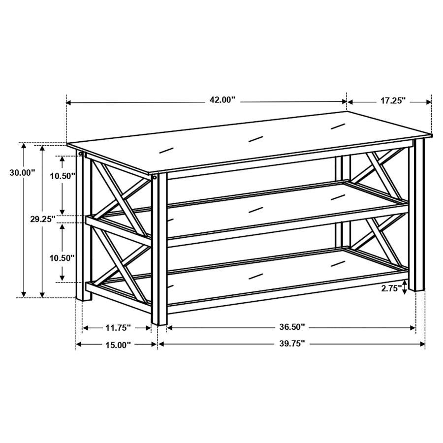 Rachelle - 2 - Shelf Wood Entryway Console Table - Deep Merlot Console Table modern furniture Contempo Furniture