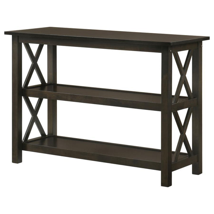 Rachelle - 2 - Shelf Wood Entryway Console Table - Deep Merlot Console Table modern furniture Contempo Furniture