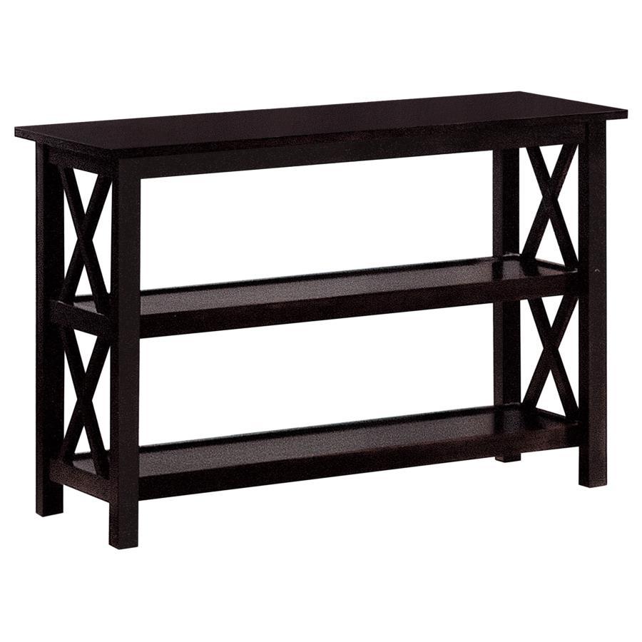 Rachelle - 2 - Shelf Wood Entryway Console Table - Deep Merlot Console Table modern furniture Contempo Furniture