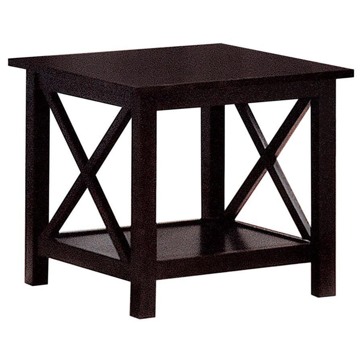 Rachelle - 3 Piece Rectangular Coffee Table Set - Deep Merlot Table Set modern furniture Contempo Furniture