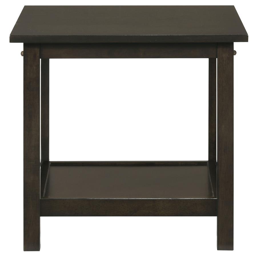 Rachelle - 3 Piece Rectangular Coffee Table Set - Deep Merlot Table Set modern furniture Contempo Furniture