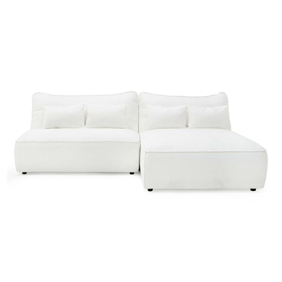 Racine - Modern White Fabric Modular Sectional Sofa