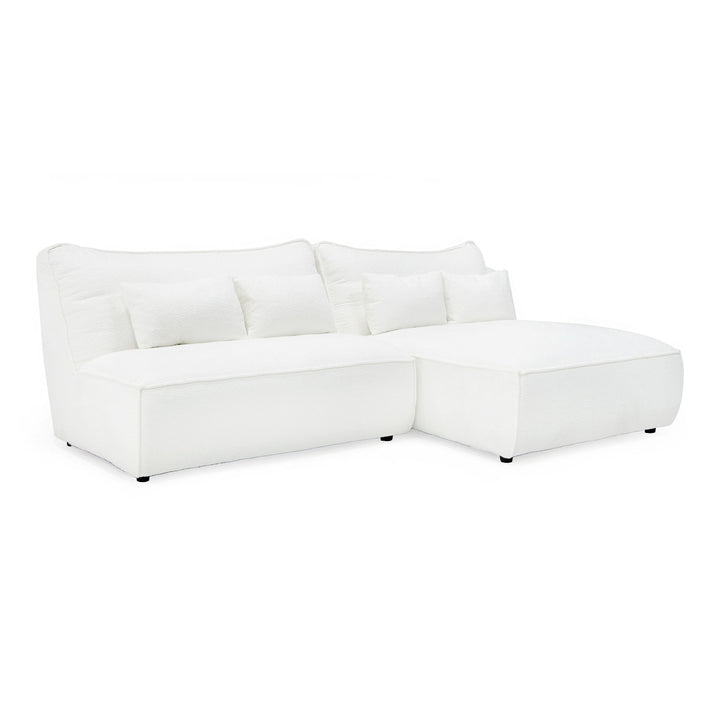 Racine - Modern White Fabric Modular Sectional Sofa