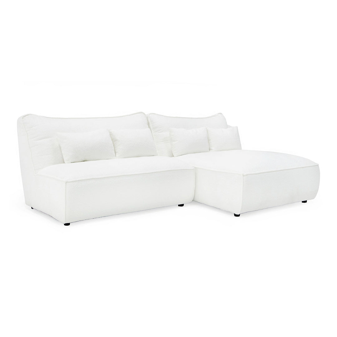 Racine - Modern White Fabric Modular Sectional Sofa