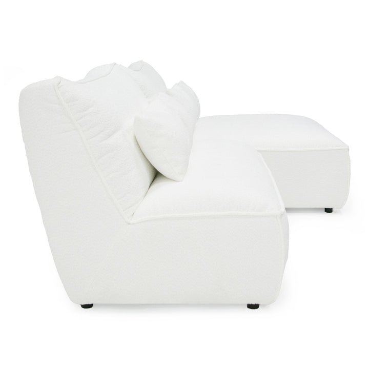 Racine - Modern White Fabric Modular Sectional Sofa