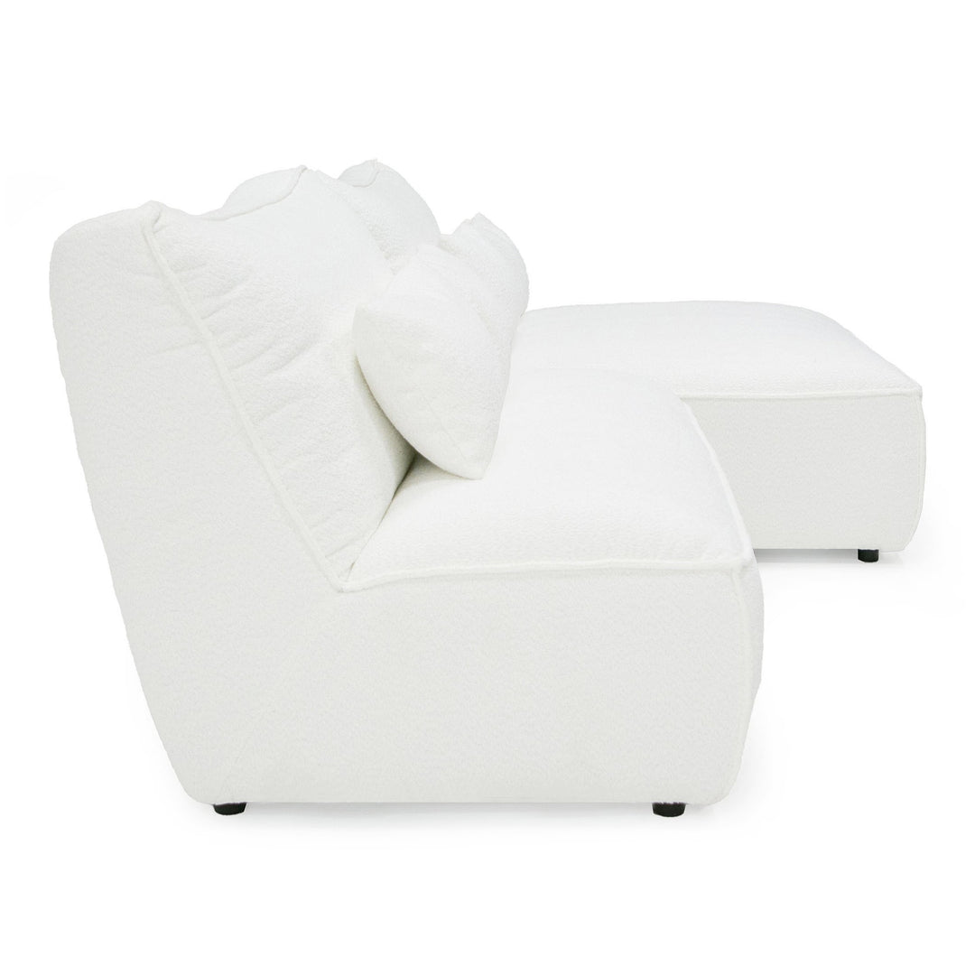 Racine - Modern White Fabric Modular Sectional Sofa
