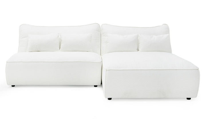 Racine - Modern White Fabric Modular Sectional Sofa