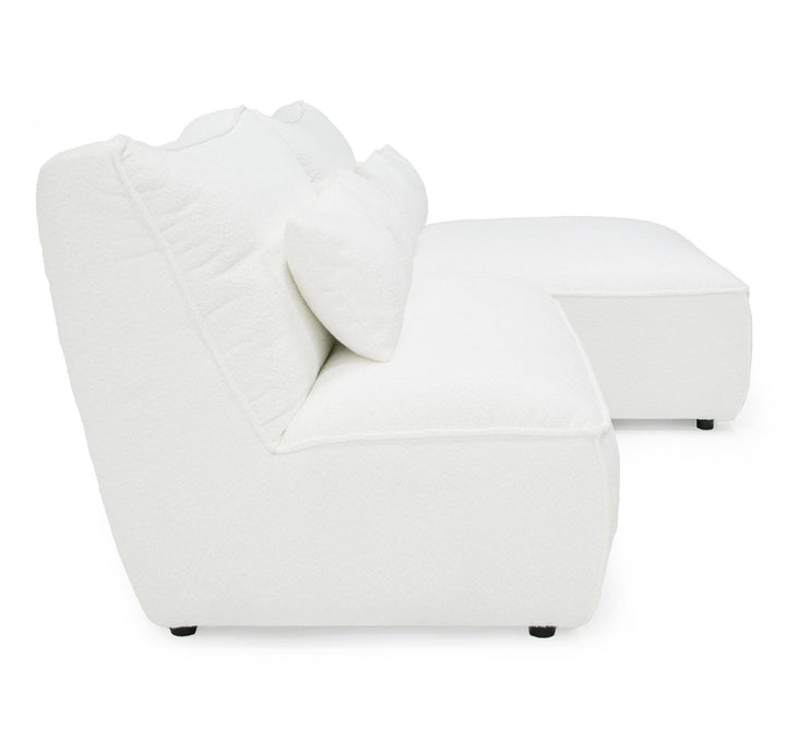 Racine - Modern White Fabric Modular Sectional Sofa