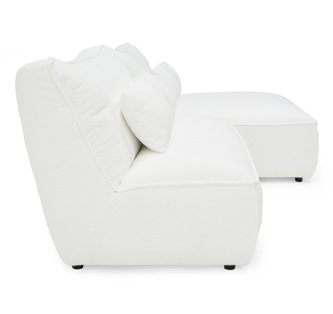 Racine - Modern White Fabric Modular Sectional Sofa